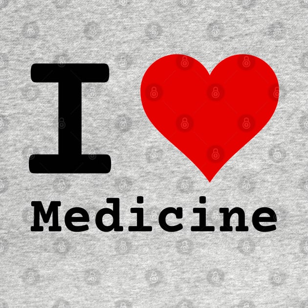 I Love Medicine | Stylized Heart Logo White by aRtVerse